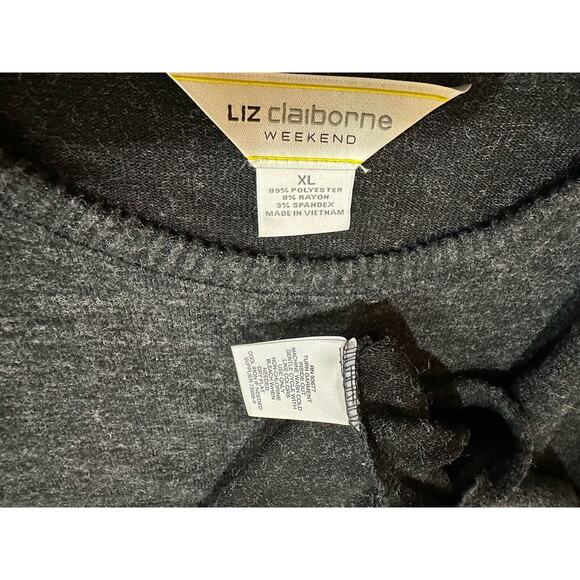 Liz Claiborne Career Women's Gray Sweater Size XL - Picture 7 of 7
